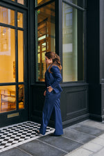 تحميل الصورة إلى عارض المعرض، بدلة صوفية من ثلاث قطع باللون الأزرق الملكي من ثريندي