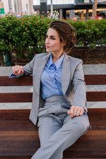 تحميل الصورة إلى عارض المعرض، بدلة نسائية من الصوف مكونة من قطعتين