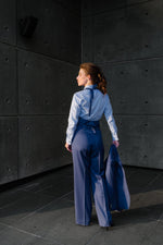 تحميل الصورة إلى عارض المعرض، بدلة صوفية من ثلاث قطع باللون الأزرق الملكي من ثريندي