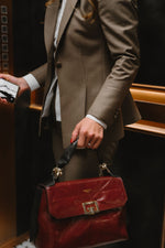 تحميل الصورة إلى عارض المعرض، بدلة صوف مطوية وبنطلون واسع